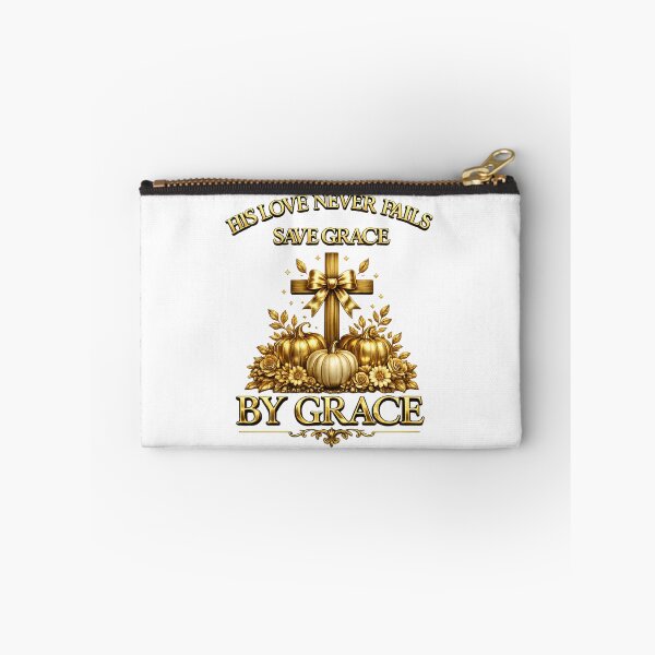 Item preview, His Love Never Fails – Saved by Grace | Christian Cross Design designed and sold by KINGDOM GOLD STUDIO.