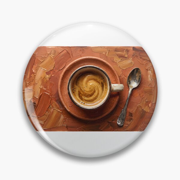 Item preview, Cozy Espresso Crema - Textured Impasto Acrylic Art designed and sold by MissoStudio.