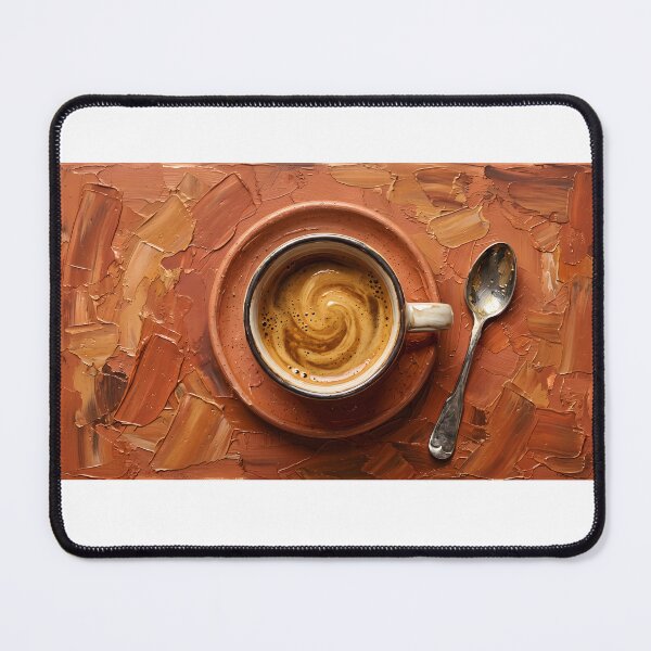 Item preview, Cozy Espresso Crema - Textured Impasto Acrylic Art designed and sold by MissoStudio.