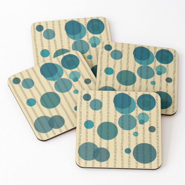 Item preview, Abstract composition with blue bubbles and disrupted stripes E9 designed and sold by StefanStudioArt.