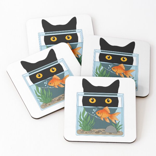 Item preview, Cat Looking at Goldfish in Fish Tank designed and sold by PurrfectHome.