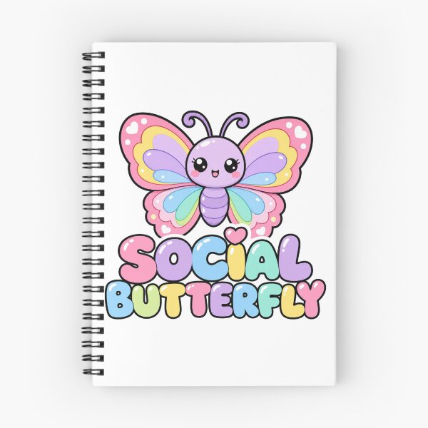 Item preview, Social Butterfly Sweet Kawaii Butterfly Saying designed and sold by BoosterShop.