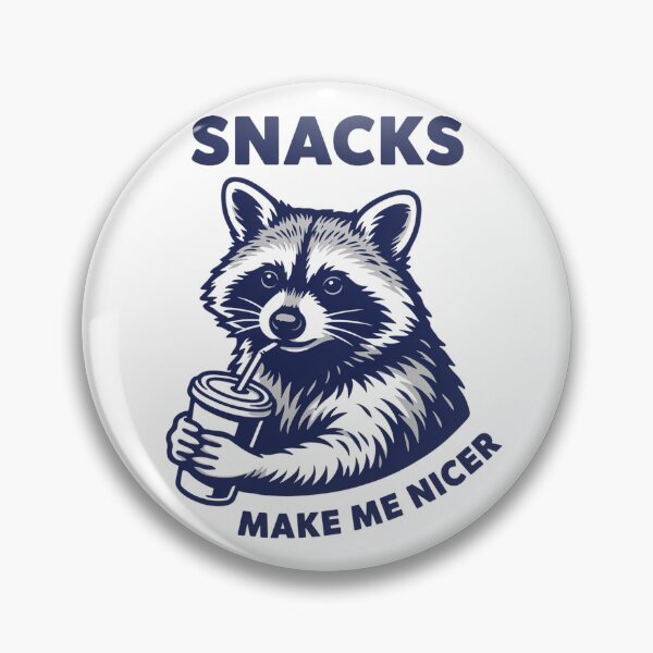 Item preview, Snacks Make Me Nicer Raccoon Drink designed and sold by MTDesignLab.