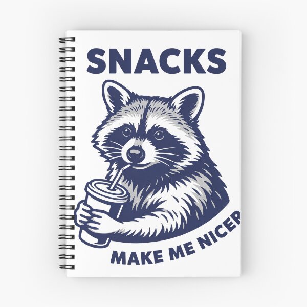 Item preview, Snacks Make Me Nicer Raccoon Drink designed and sold by MTDesignLab.