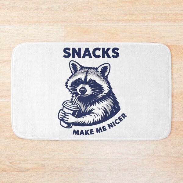 Item preview, Snacks Make Me Nicer Raccoon Drink designed and sold by MTDesignLab.