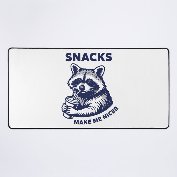 Item preview, Snacks Make Me Nicer Raccoon Drink designed and sold by MTDesignLab.