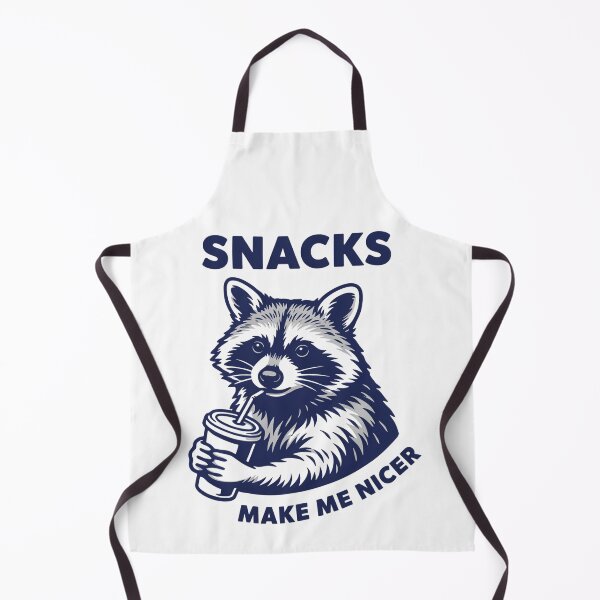 Item preview, Snacks Make Me Nicer Raccoon Drink designed and sold by MTDesignLab.
