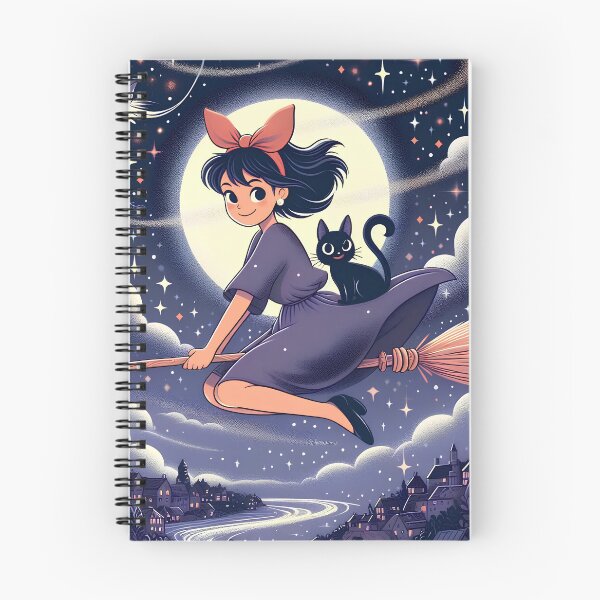 Item preview, wicth girl [[kiki's]] go -%[ghiblis]%- flying aways night sky designed and sold by Wdanti.