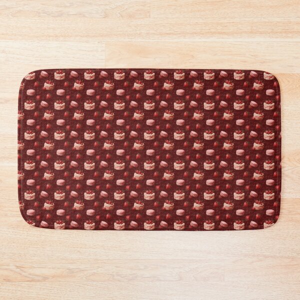 Item preview, Strawberry Macaron and Red Background Pattern  designed and sold by LouieVanille.