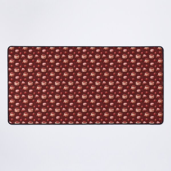 Item preview, Strawberry Macaron and Red Background Pattern designed and sold by LouieVanille.
