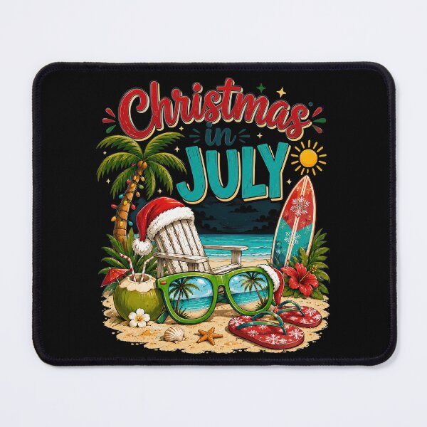 Item preview, Christmas In July Sunglasses Santa Hat Summer Beach Xmas designed and sold by OlakunleOloroz.