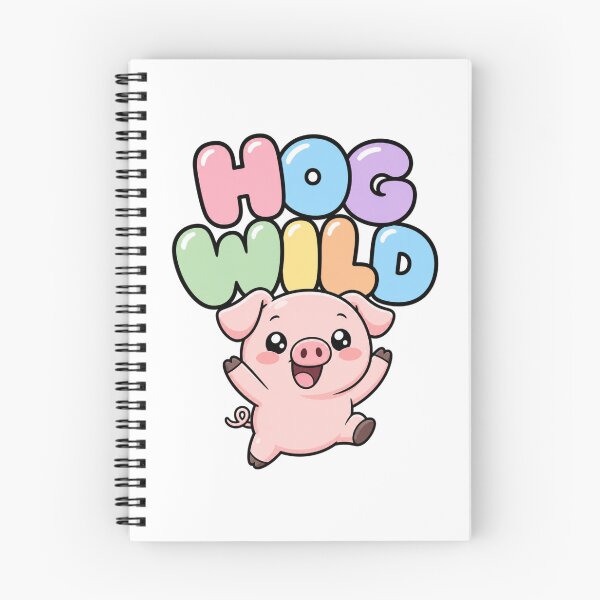 Item preview, Hog Wild Sweet Kawaii Pig Saying designed and sold by BoosterShop.