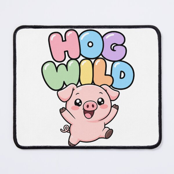 Item preview, Hog Wild Sweet Kawaii Pig Saying designed and sold by BoosterShop.