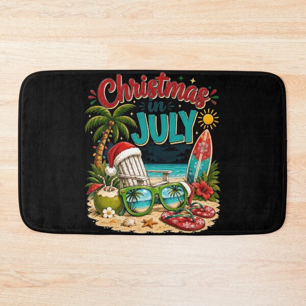 Item preview, Christmas In July Sunglasses Santa Hat Summer Beach Xmas designed and sold by OlakunleOloroz.