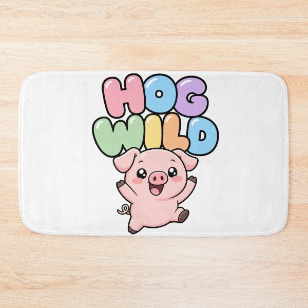 Item preview, Hog Wild Sweet Kawaii Pig Saying designed and sold by BoosterShop.