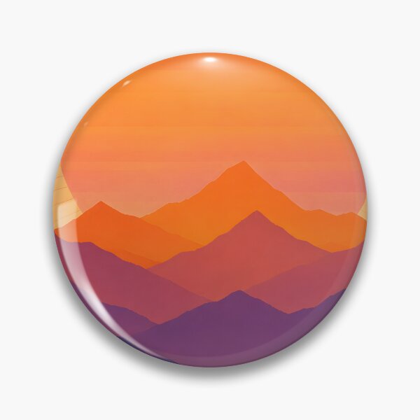 Item preview, Retro Sunset Mountains Vintage Landscape designed and sold by Glitchart66.