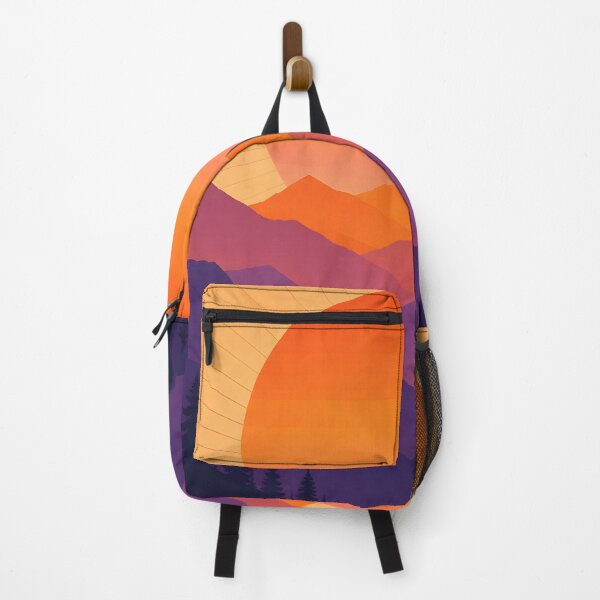Item preview, Retro Sunset Mountains Vintage Landscape designed and sold by Glitchart66.