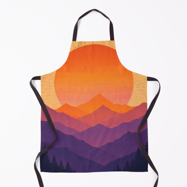 Item preview, Retro Sunset Mountains Vintage Landscape designed and sold by Glitchart66.