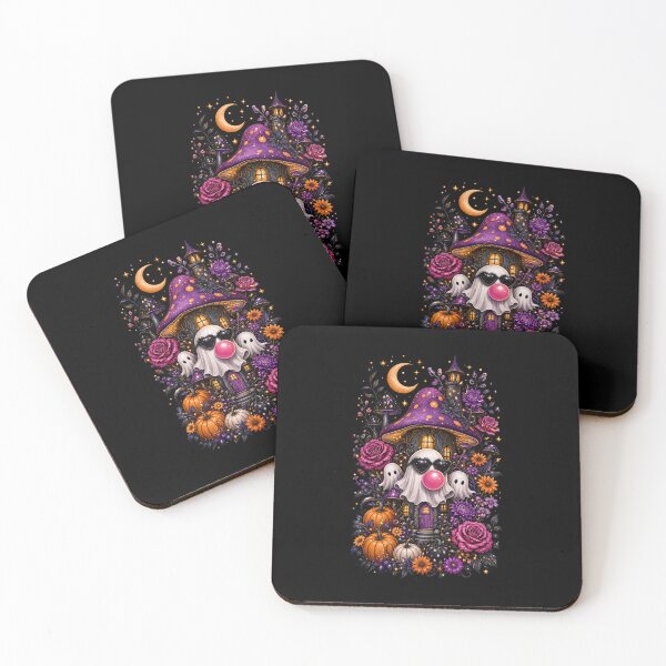 Item preview, Glam Bubblegum Halloween Ghosts and Gothic Florals designed and sold by AMICO77.