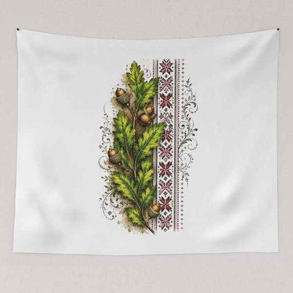 Item preview, Oak Branch with Acorns designed and sold by PetalGarden.