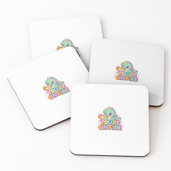 Item preview, Youre On Fire Sweet Kawaii Dragon Saying designed and sold by BoosterShop.