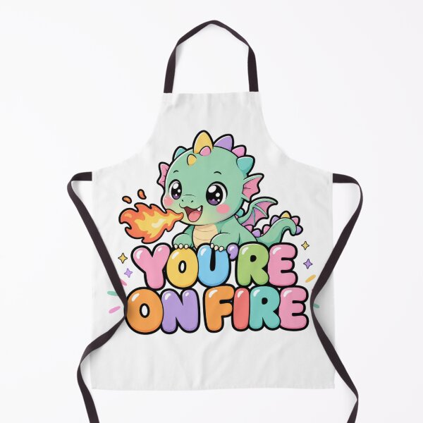 Item preview, Youre On Fire Sweet Kawaii Dragon Saying designed and sold by BoosterShop.