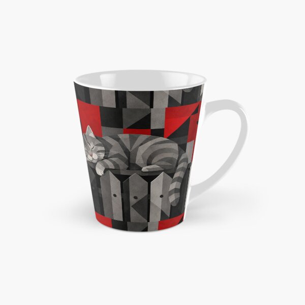 Item preview, Alley Gray Stripes Cat Sleeping Atop a Street Fence designed and sold by Mindworx21.