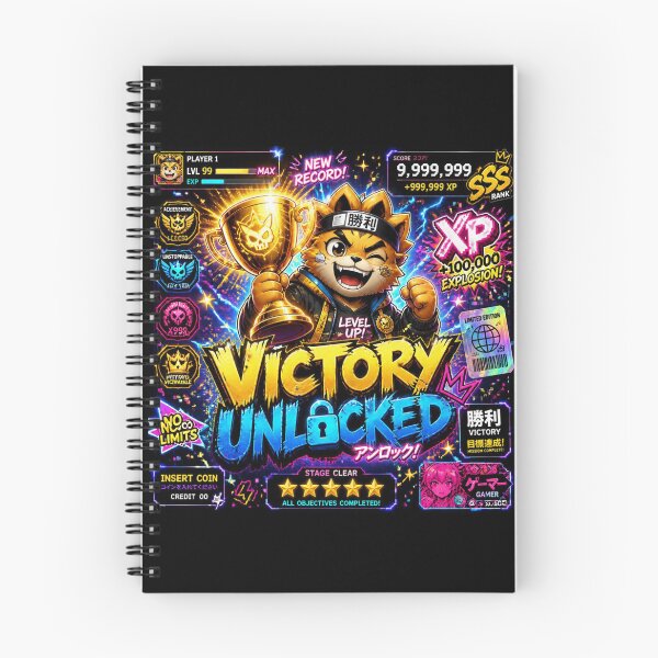 Item preview, Victory Unlocked Gaming Sticker | Neon Cyber Gamer Graphic for PC, Console & Esports Fans designed and sold by Stylestickers55.