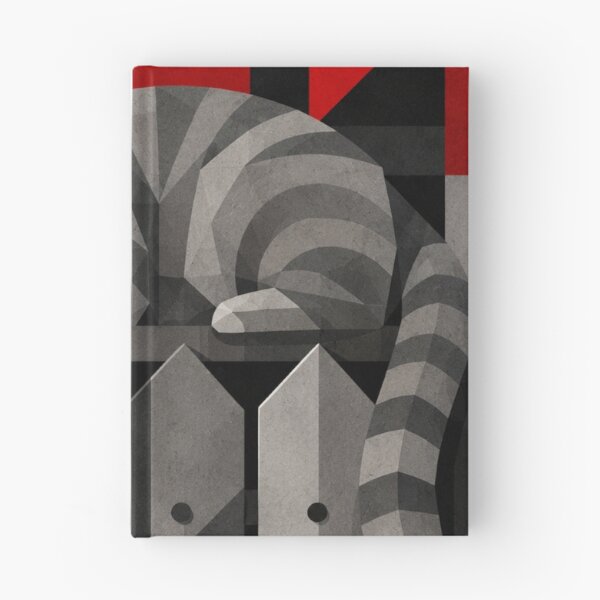 Item preview, Alley Gray Stripes Cat Sleeping Atop a Street Fence designed and sold by Mindworx21.