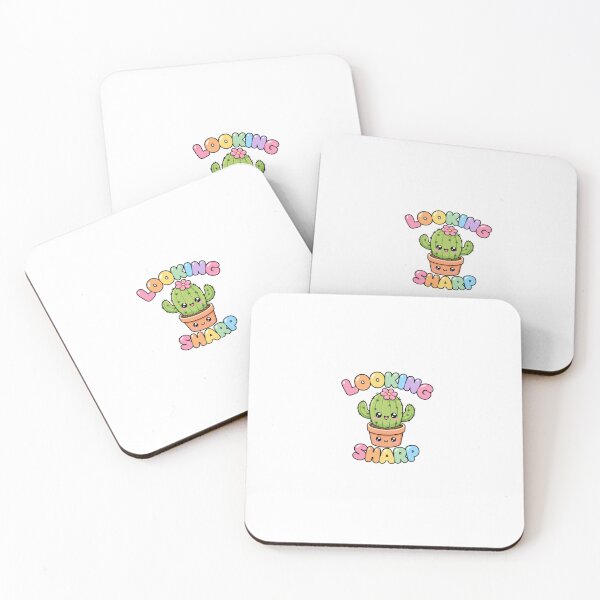 Item preview, Looking Sharp Sweeter Kawaii Cactus Saying designed and sold by BoosterShop.