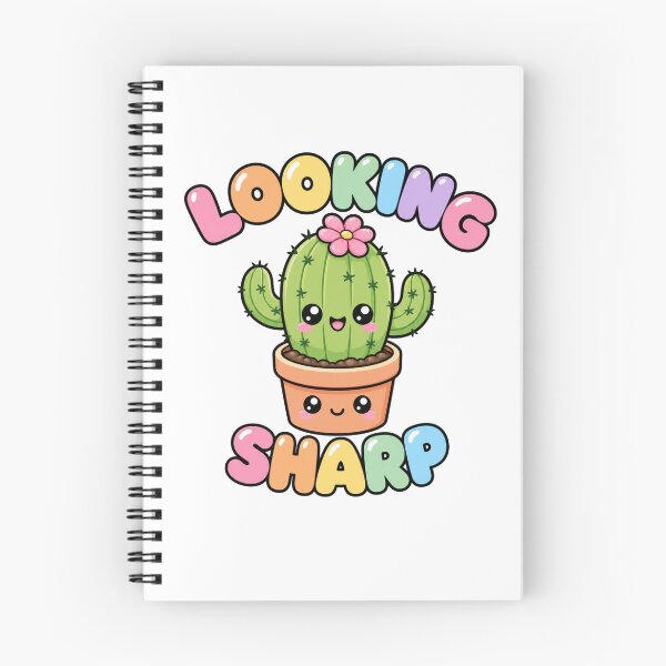Aperçu de l'œuvre Look Sharp Sweeter Kawaii Cactus Saying créée et vendue par BoosterShop.