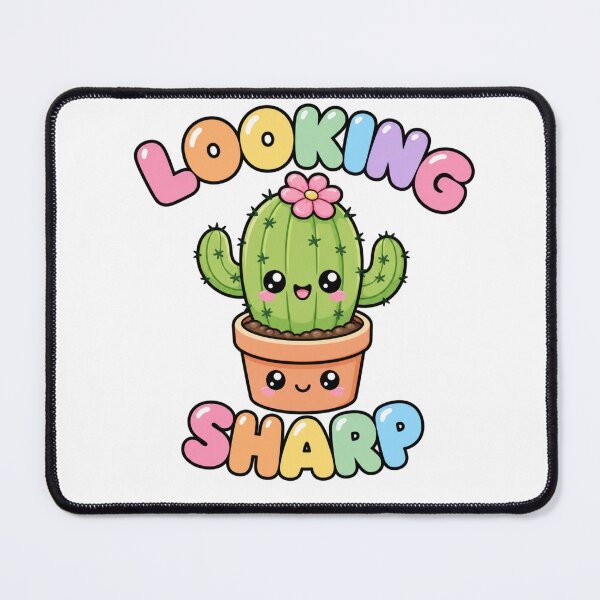 Item preview, Looking Sharp Sweeter Kawaii Cactus Saying designed and sold by BoosterShop.