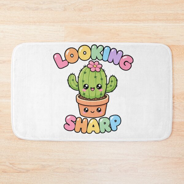Item preview, Looking Sharp Sweeter Kawaii Cactus Saying designed and sold by BoosterShop.