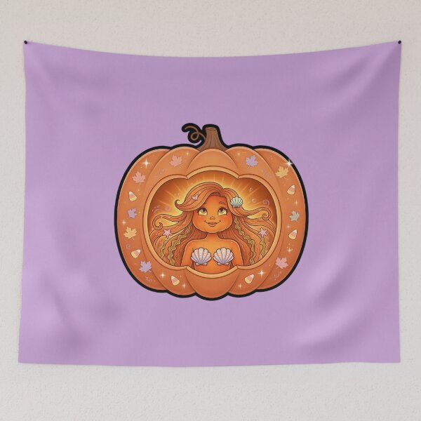 Item preview, Mermaid Inside Pumpkin Design designed and sold by Roanemermaid.