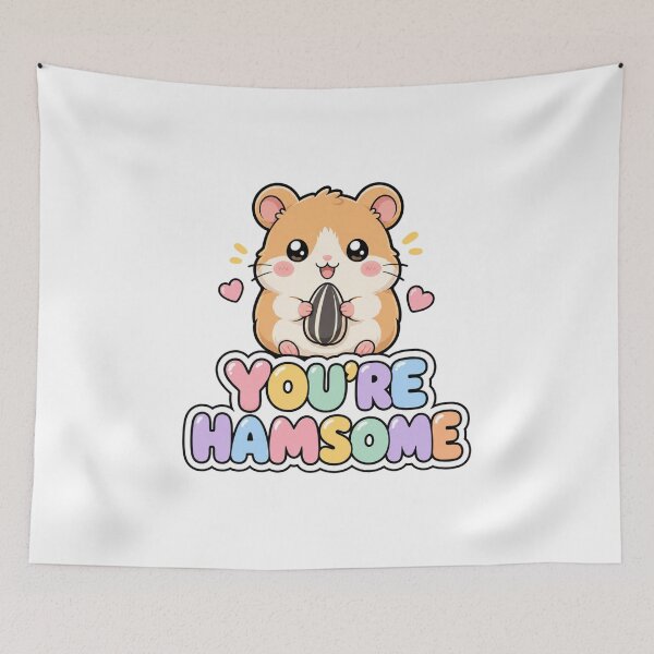 Item preview, Youre Hamsome Sweet Kawaii Hamster Saying designed and sold by BoosterShop.