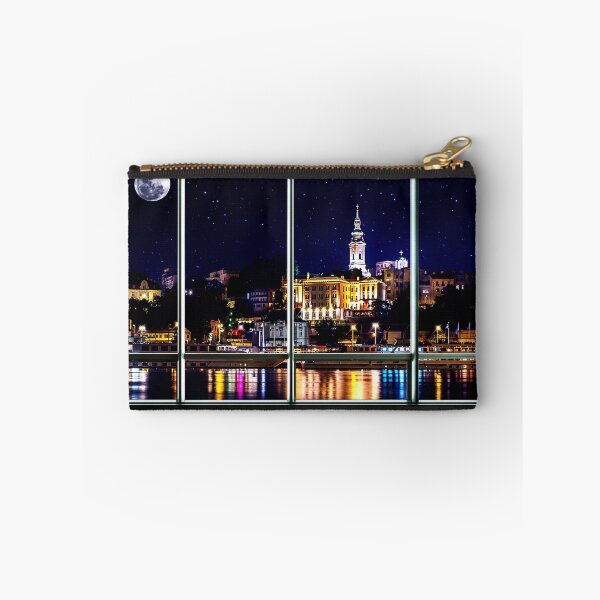 Item preview, The Old Port Of Belgrade At Night designed and sold by stockfineart.