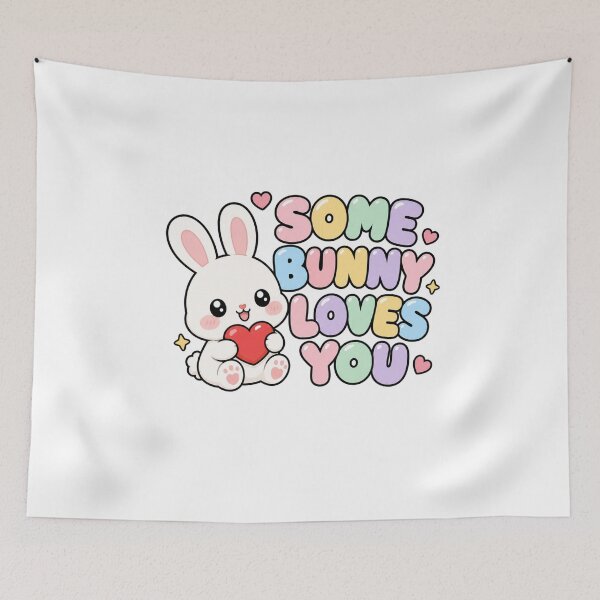 Item preview, Some Bunny Loves You Sweet Kawaii Bunny Saying designed and sold by BoosterShop.