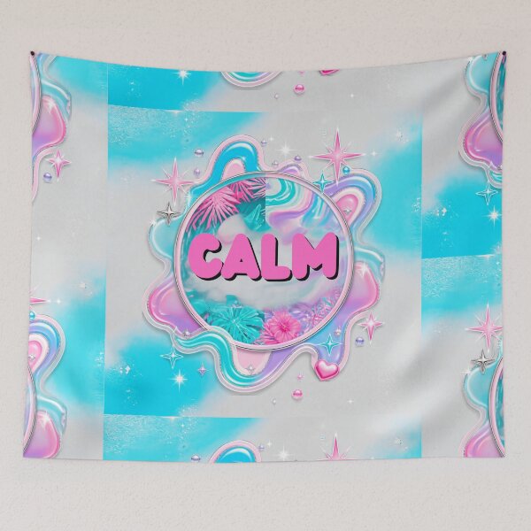 Item preview, Y2K Calm Aqua Tropical Sparkle Graphic designed and sold by TrinovaCreates.