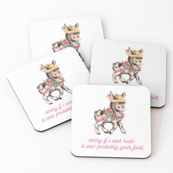 Item preview, Sorry If I Was Rude Donkey | Funny Vintage Attitude Quote designed and sold by ThatsDramatic.