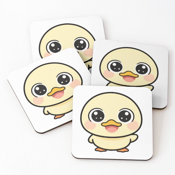 Item preview, Cute Waving Kawaii Duck Cartoon | Adorable Duck Sticker & Gift Design designed and sold by Rood Art Studio.