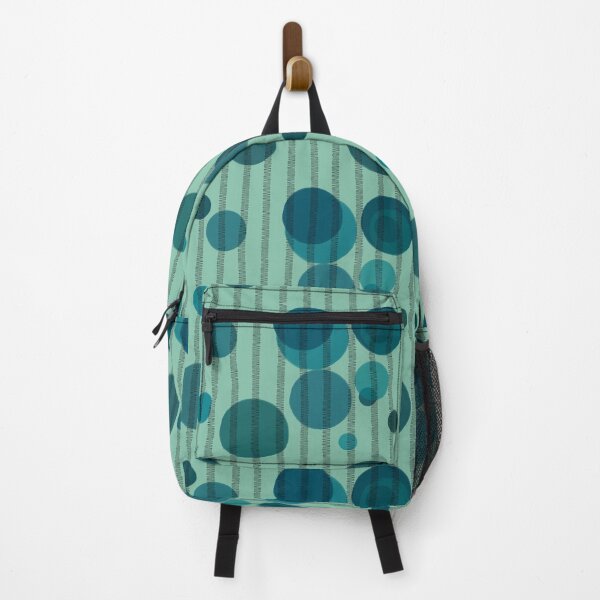Item preview, Abstract composition with blue bubbles and disrupted stripes 86 designed and sold by StefanStudioArt.