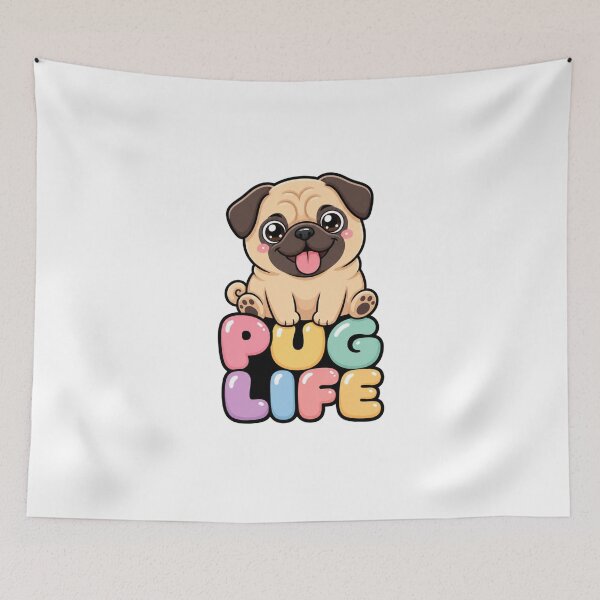 Item preview, Pug Life Cute Kawaii Pug Dog Saying designed and sold by BoosterShop.