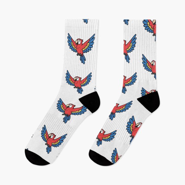Item preview, Cute Flying Scarlet Macaw Parrot Illustration Sticker designed and sold by Jo Graphics.