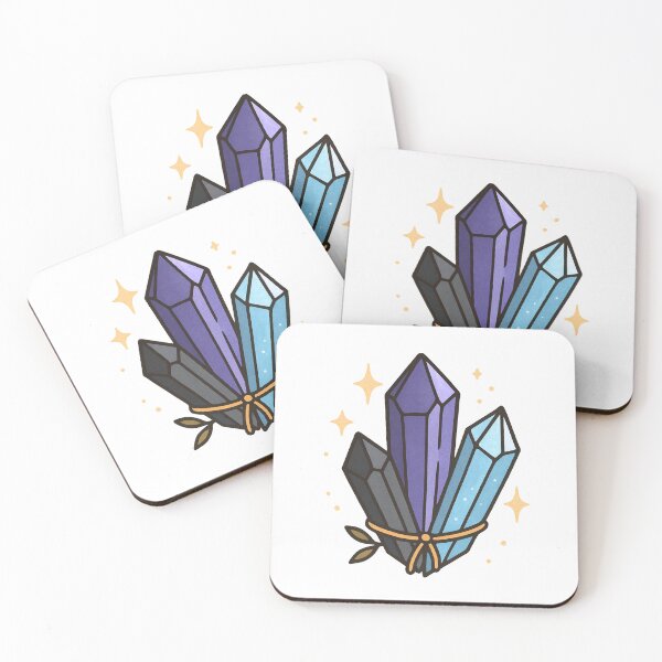 Item preview, Mystical Crystal Cluster Witchcore Illustration designed and sold by DustyCuriositie.