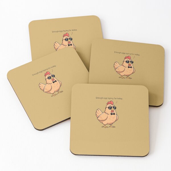 Item preview, Funny Cool Chicken Enough Egg Laying For Today Cartoon Art designed and sold by GrzegorzTravels.