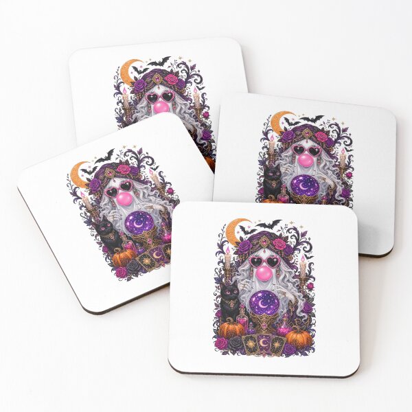 Item preview, Glam Bubblegum Halloween Ghosts and Gothic Florals designed and sold by AMICO77.