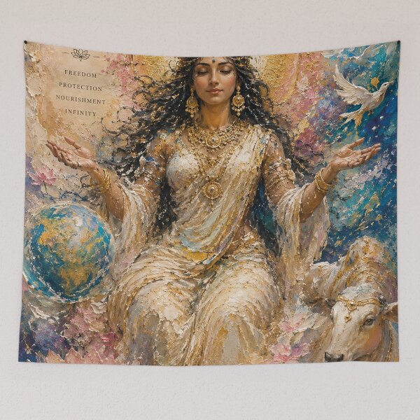 Item preview, Hindu Goddess Aditi painting. designed and sold by GalleryKauffeld.