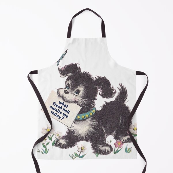 Item preview, What Fresh Hell Awaits Me Today | Funny Vintage Puppy designed and sold by ThatsDramatic.
