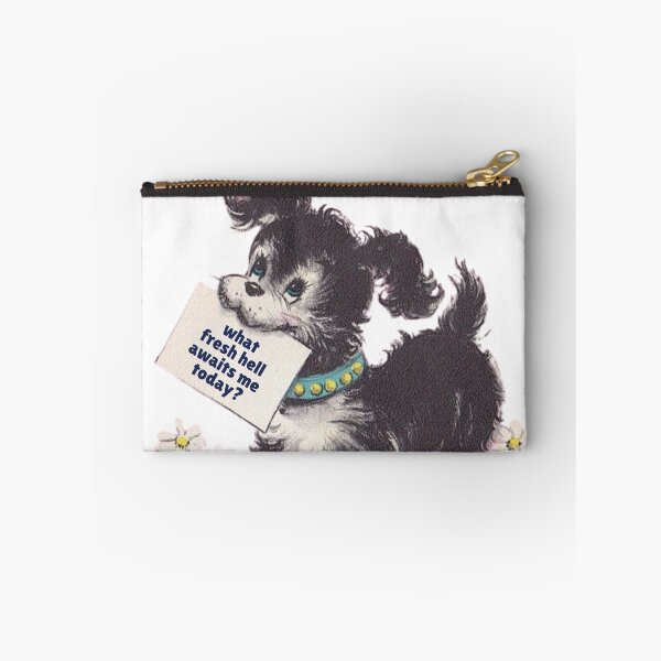 Item preview, What Fresh Hell Awaits Me Today | Funny Vintage Puppy designed and sold by ThatsDramatic.