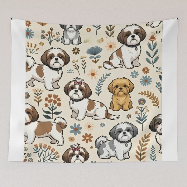 Artikelvorschau, Shih Tzu Gartenparade entworfen und verkauft von PawsAndPallette .